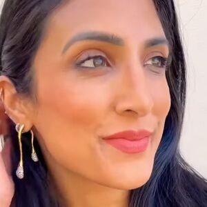 ALEXIS BITTAR • Solanales Crystal Back Front Double Drop Jacket Gold Earrings